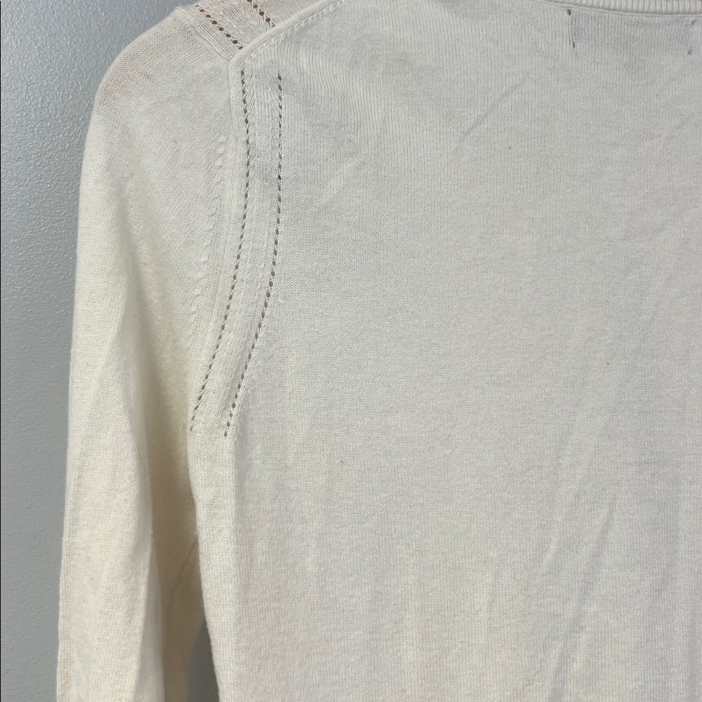Banana Republic CLASSIC 90’s Ivory Button-Up Cardigan Sweater. Sz S - Picture 6 of 6